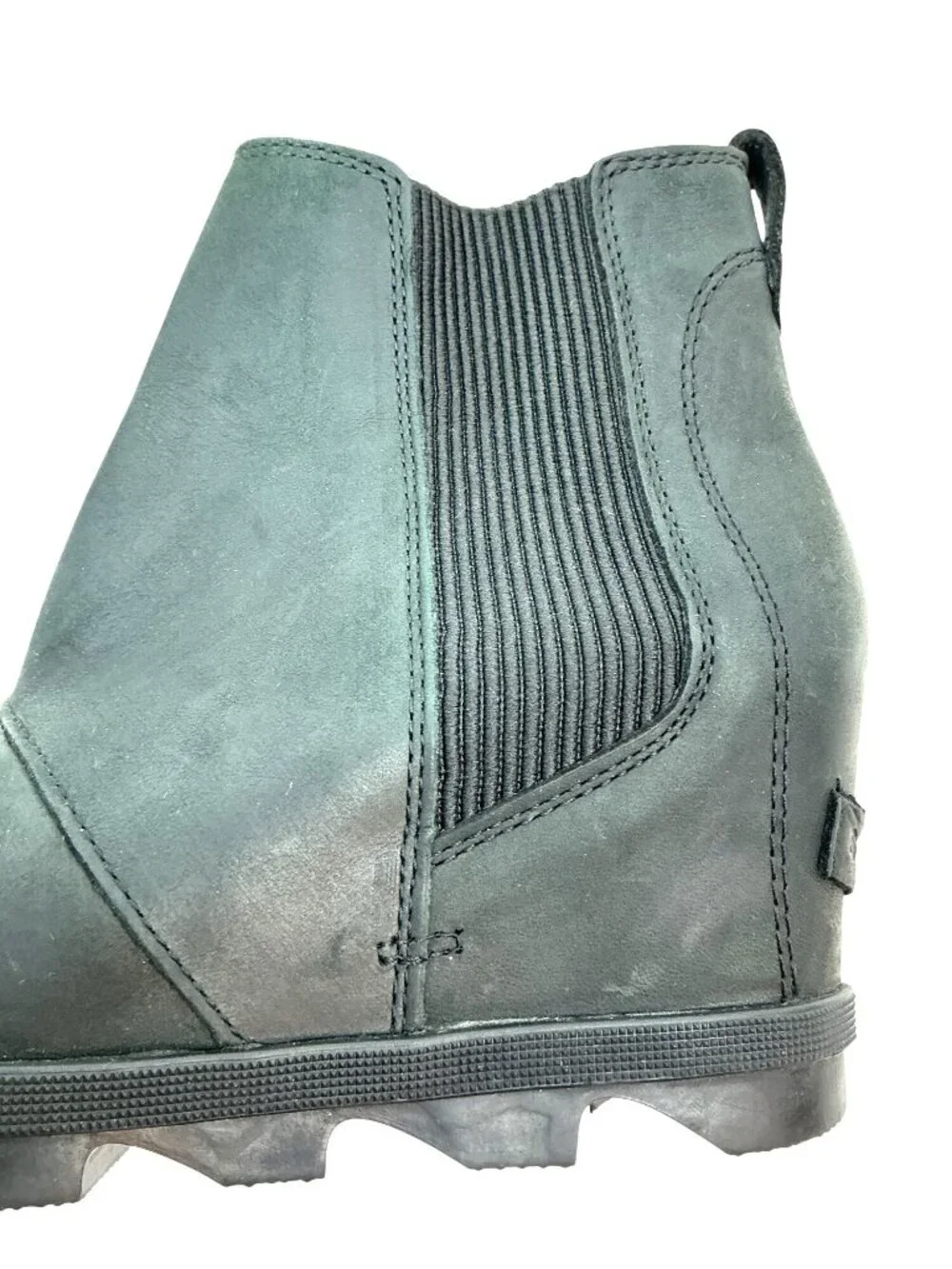 Sorel Joan Of Arctic Wedge II Chelsea Leather Boots Womens 8 Black NL3022